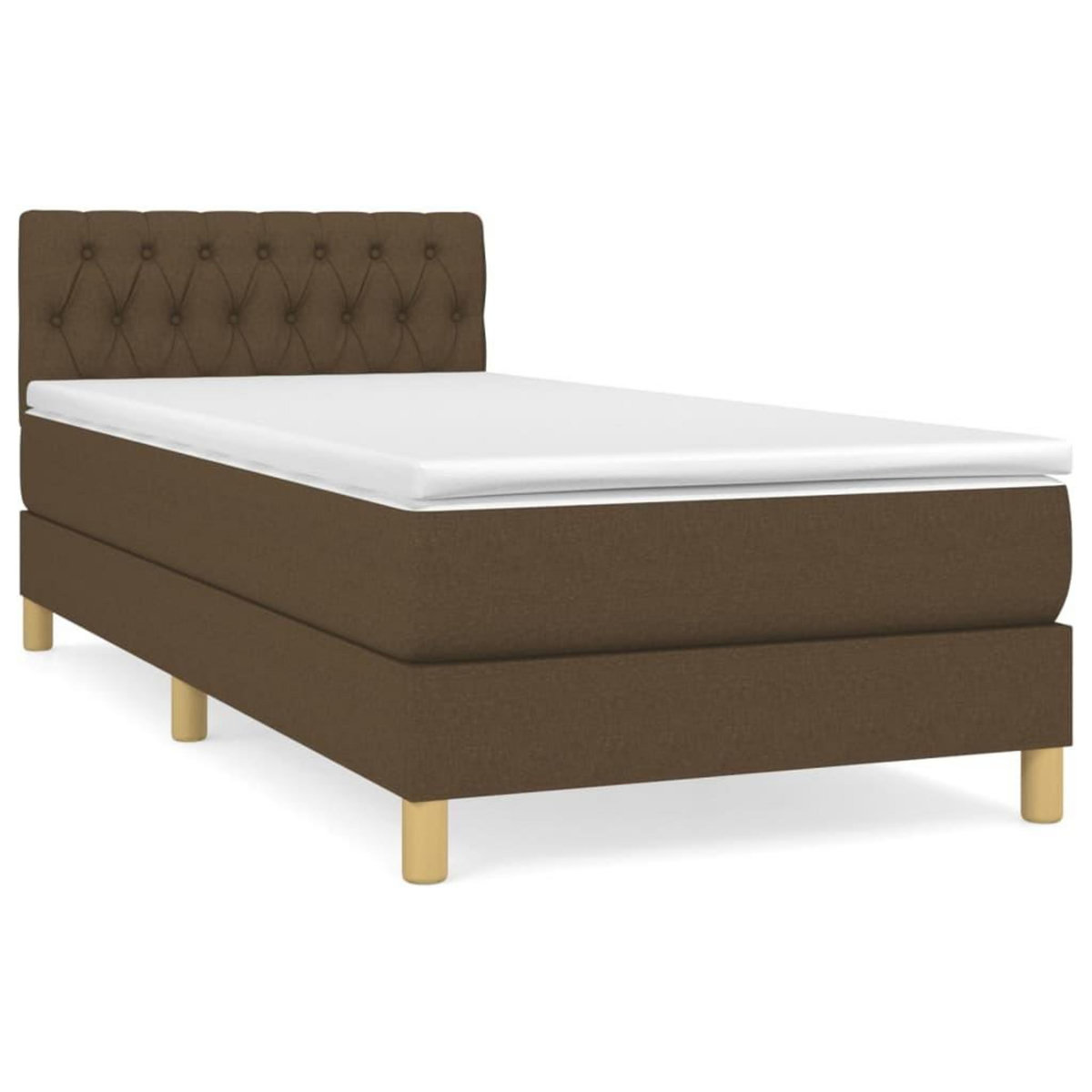 VIDAXL Sommier a lattes de lit avec matelas Marron fonce 80x200 cm