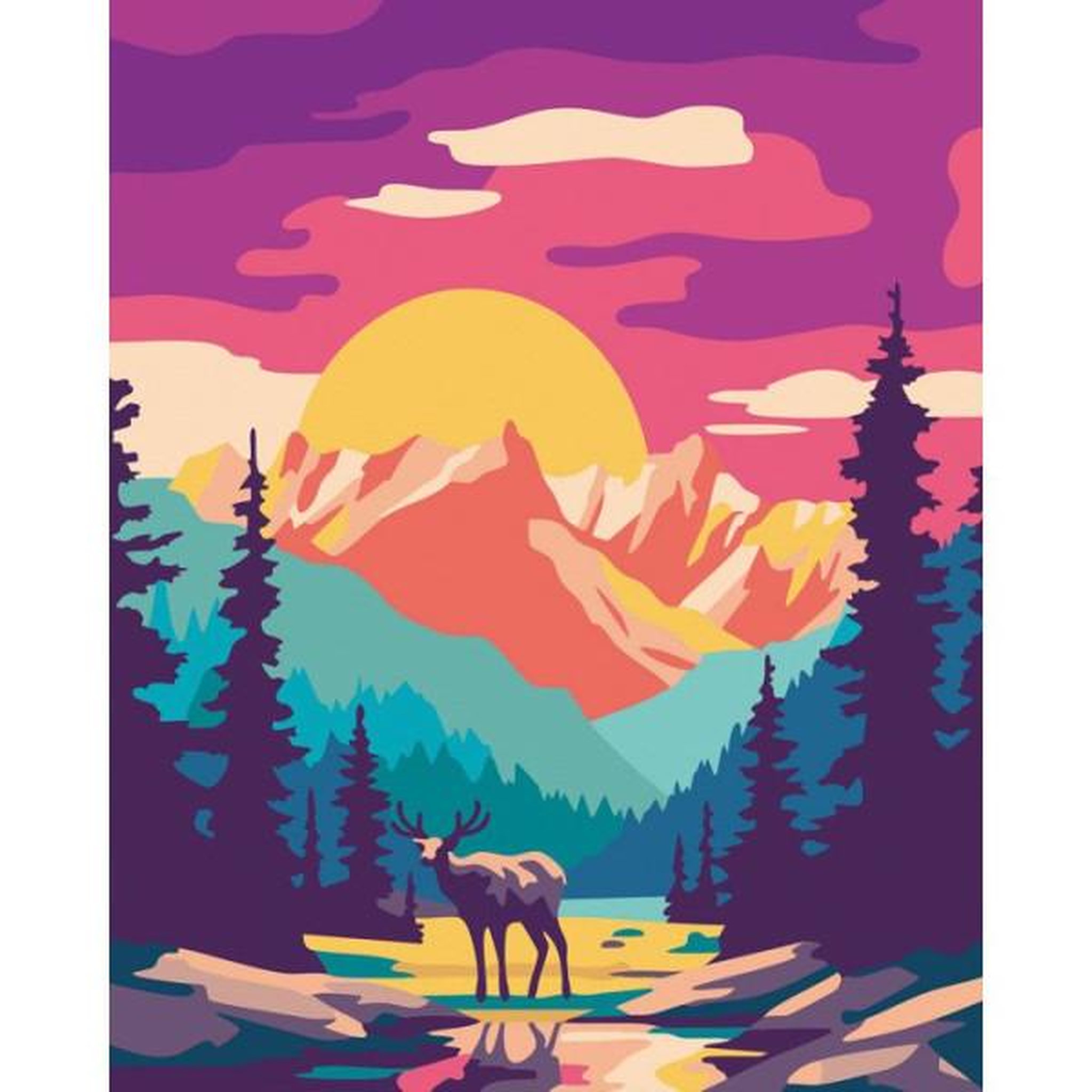 Voir la diapositive 3 : RAVENSBURGER Ravensburger – creart 24x30 cm – adulte – peinture par numéros – national park – loisir créatif – 12023148