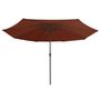 Voir la diapositive 3 : VIDAXL Parasol de jardin avec mat en metal 390 cm terre cuite