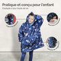 Voir la diapositive 3 : VIVEZEN Sweat à capuche, plaid, couverture, pull - Sherpa et flanelle - Enfant - Espace