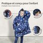 Voir la diapositive 3 : VIVEZEN Sweat à capuche, plaid, couverture, pull - Sherpa et flanelle - Enfant - Espace