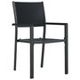 Voir la diapositive 2 : VIDAXL Chaises de jardin lot de 4 Noir Plastique Aspect de rotin