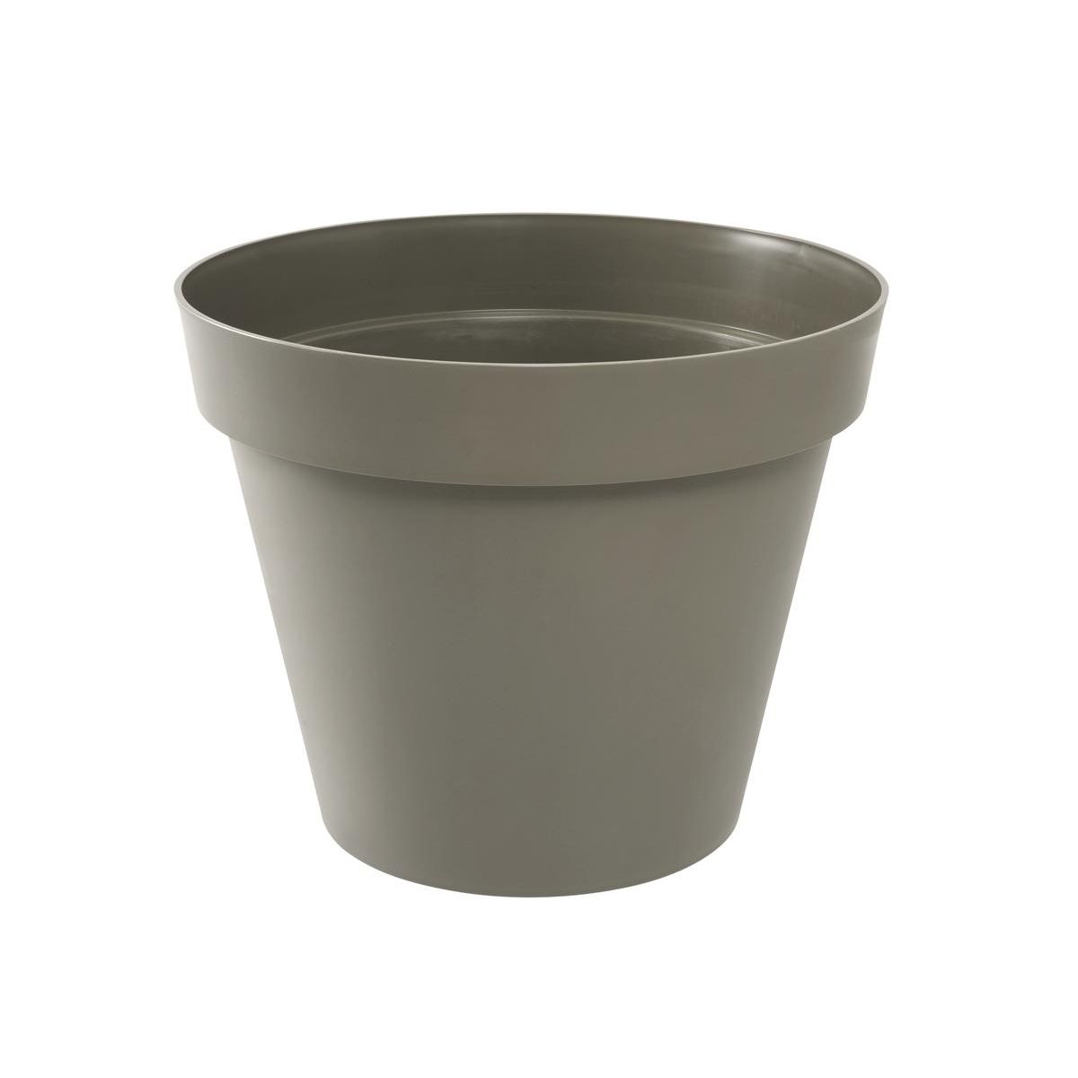 Eda Pot de fleur rond Toscane Ø 40 x H.32 cm - Taupe - Eda
