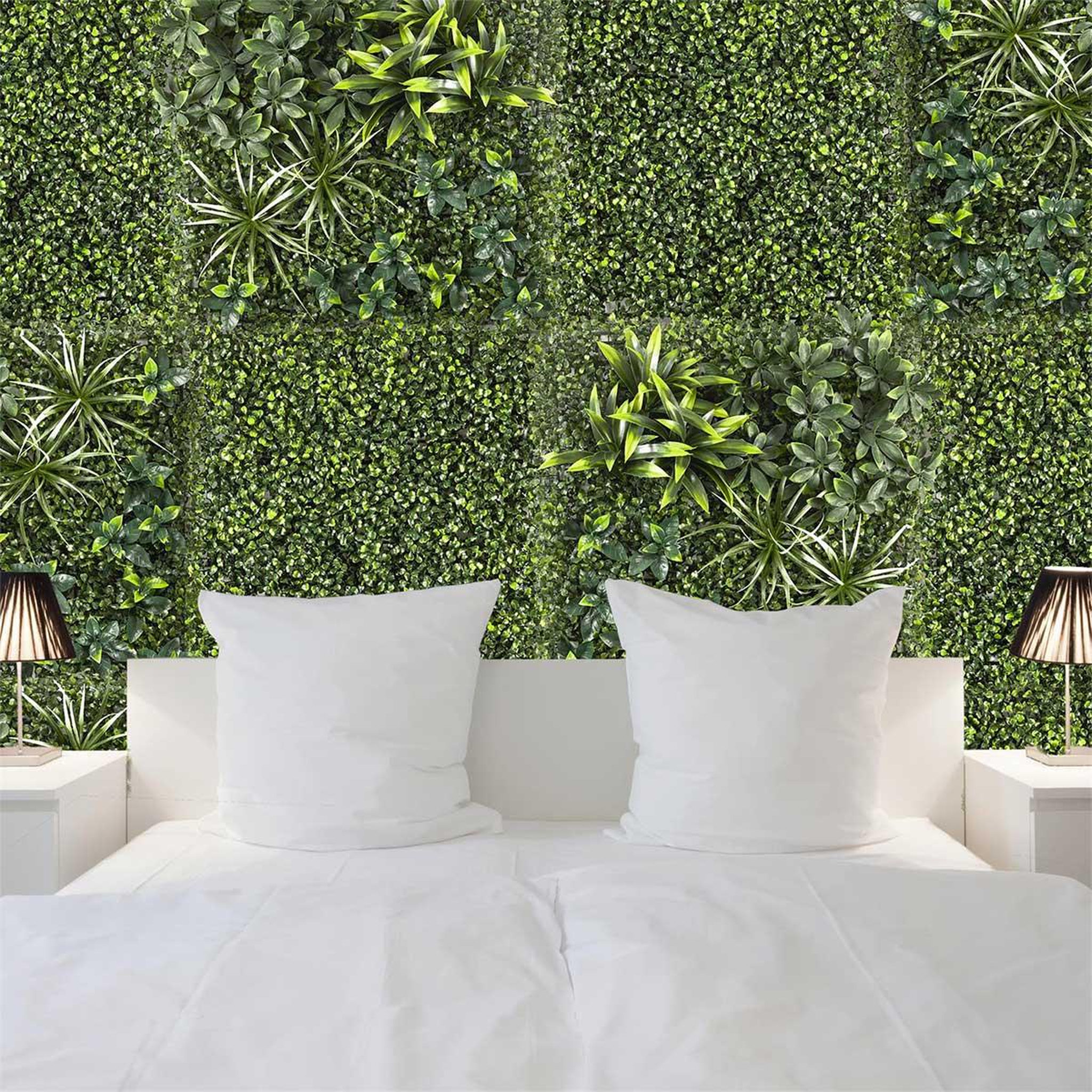 Voir la diapositive 4 : The Home Deco Factory Mur végétal artificiel  panache  50x50cm vert