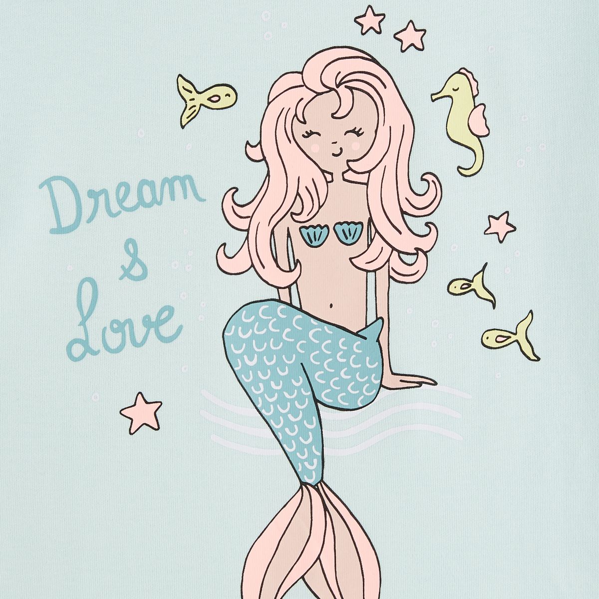 INEXTENSO Ensemble pyjama sirène coton bio fille