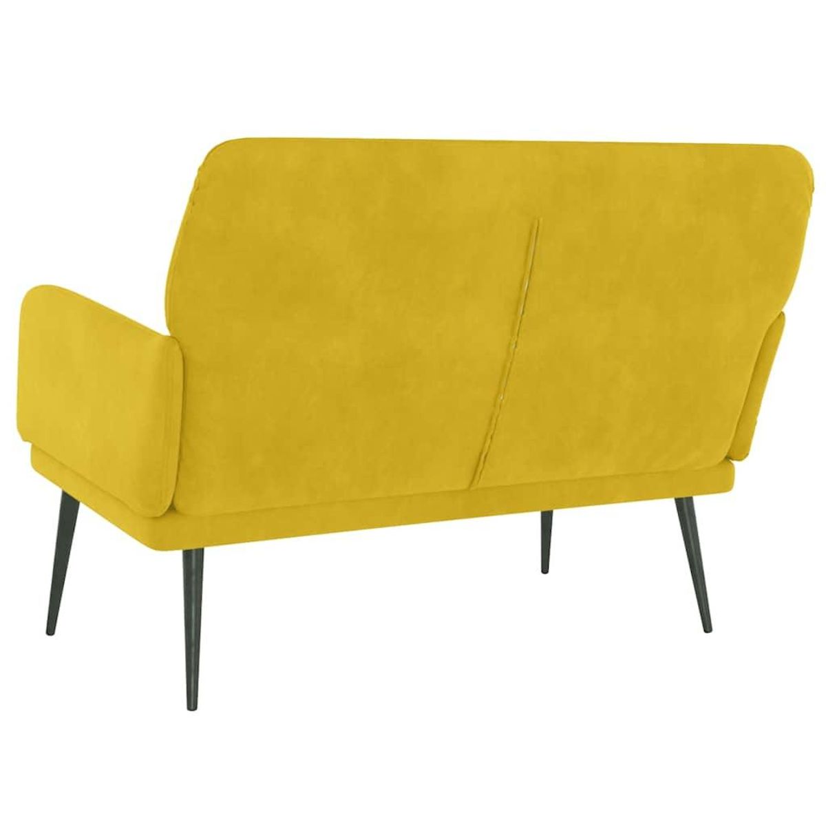 VIDAXL Banc Jaune 108x79x79 cm Velours