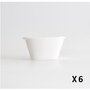 Set de 6 coupelles carrées porcelaine blanche ENZO