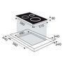 Voir la diapositive 3 : BRANDT Table de cuisson induction 60cm 3 feux 7400w noir - bpi1639kx