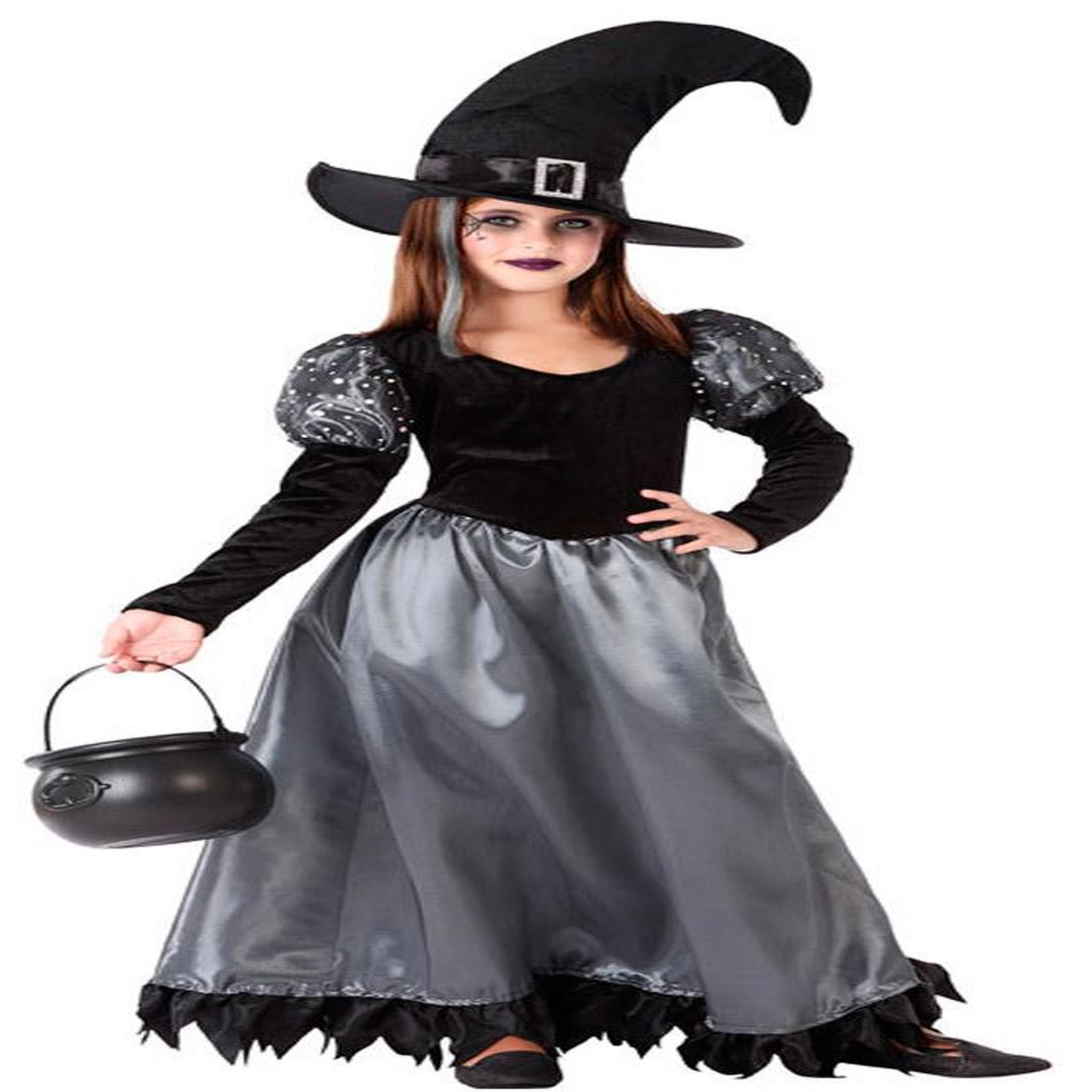 ATOSA Déguisement Sorcière - Fille - 7/9 ans (122 à 134 cm)