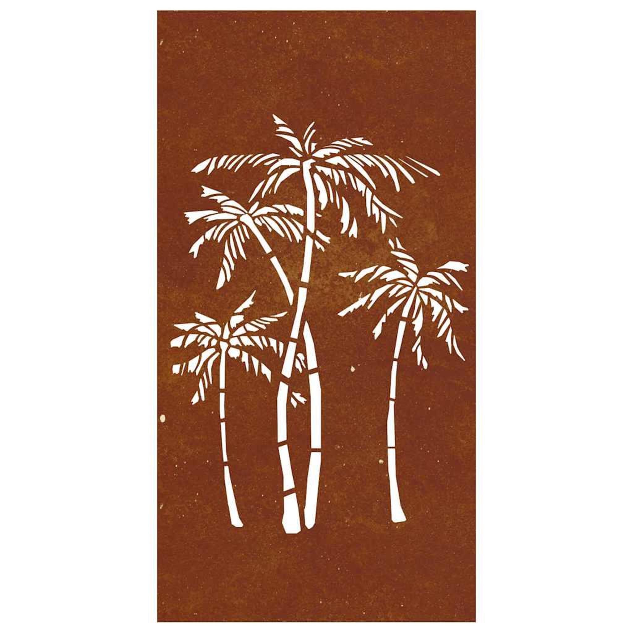 Voir la diapositive 6 : VIDAXL Decoration murale jardin 105x55 cm acier corten design palmier