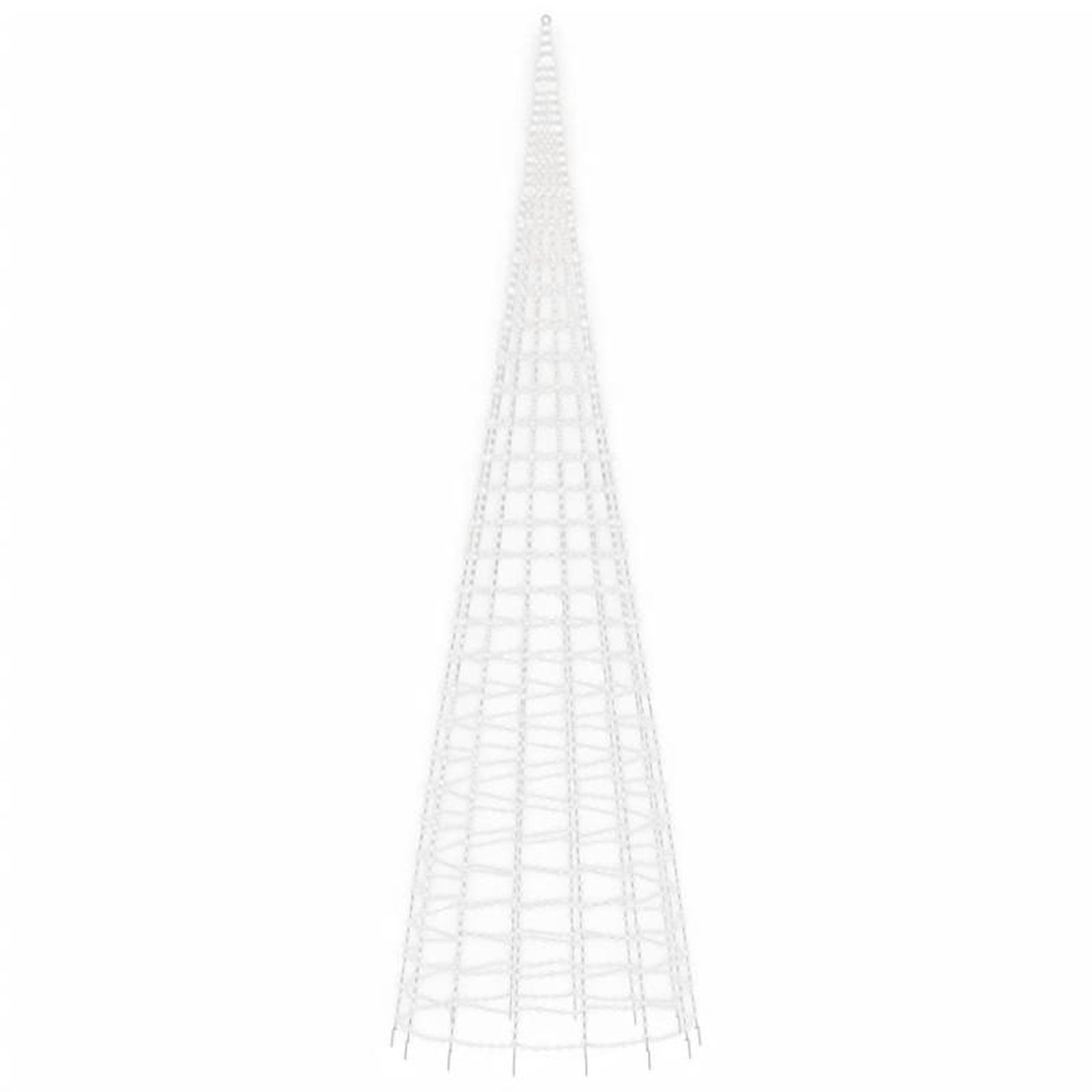 Voir la diapositive 4 : VIDAXL Arbre de Noël lumineux sur mât de drapeau 3000 LED blanc 800 cm