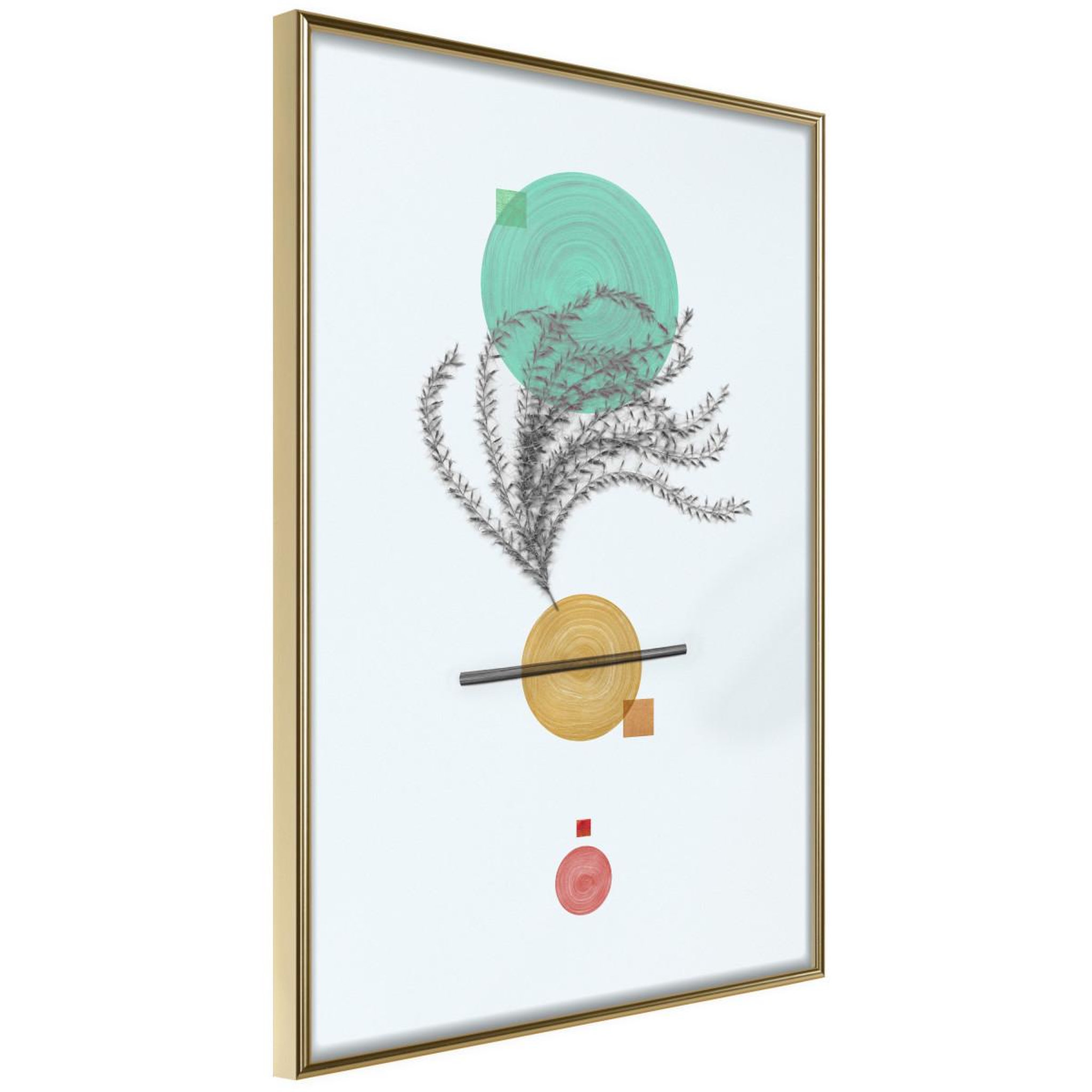 Paris Prix Affiche murale encadrée  geometric installation with a plant