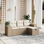 Voir la diapositive 1 : VIDAXL Salon de jardin avec coussins 4 pcs beige resine tressee