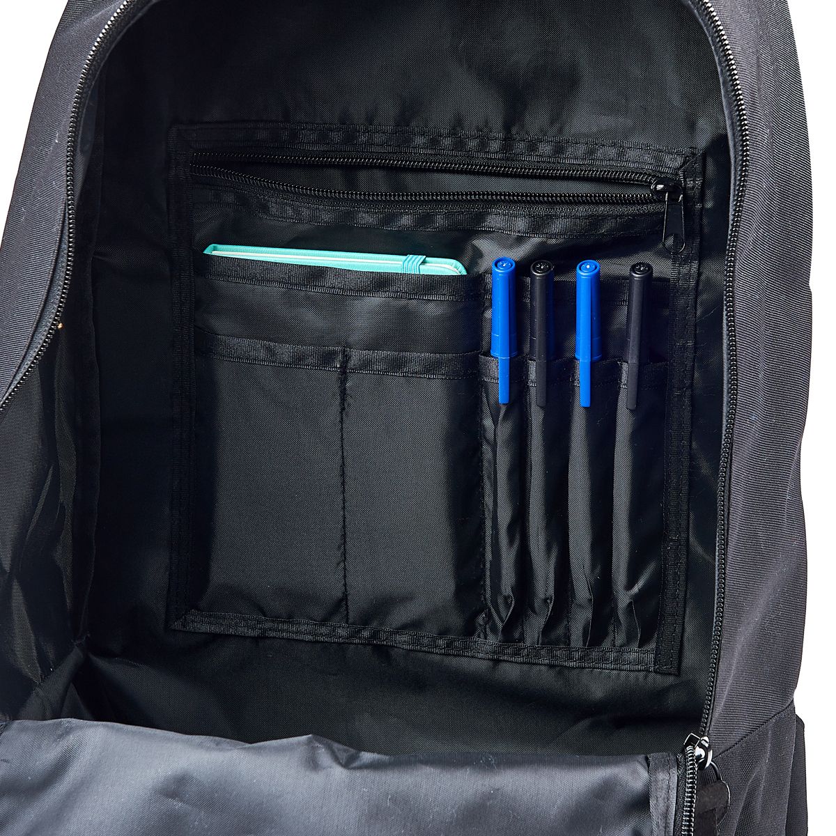 AUCHAN Sac à dos polyester noir et rouge YOUNG'S ATTITUDE