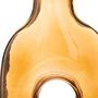 Voir la diapositive 2 : ATMOSPHERA Vase Donut en Verre  Solag  25cm Ambre