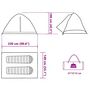Voir la diapositive 6 : VIDAXL Tente de camping a dome 2 personnes bleu impermeable