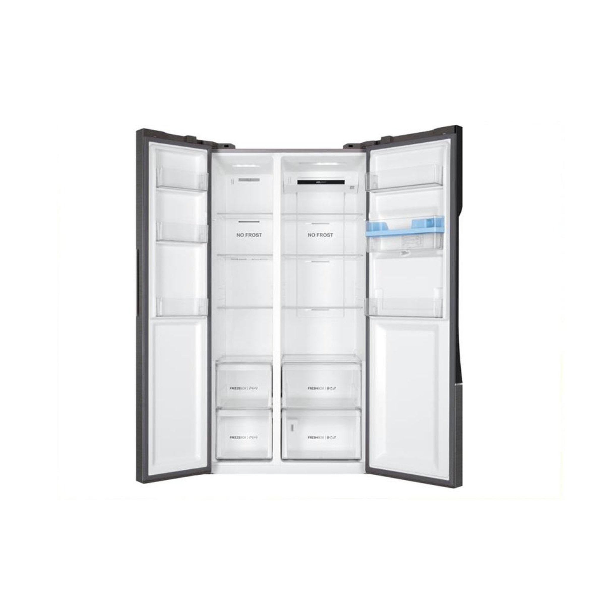 Voir la diapositive 3 : HAIER Réfrigérateur américain 90.8cm  521l nofrost silver - hsr3918ewpg