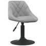 Voir la diapositive 2 : VIDAXL Chaises pivotantes a manger lot de 6 gris clair velours