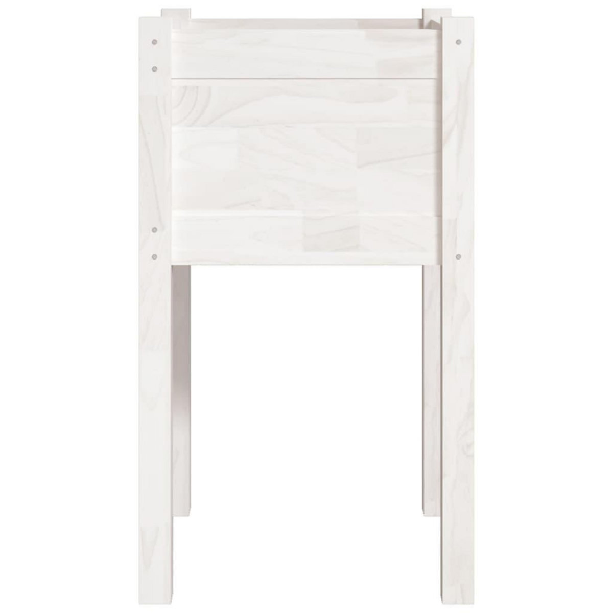 VIDAXL Jardinieres d'exterieur 2 pcs Blanc 40x40x70 cm Bois de pin