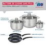 Voir la diapositive 2 : ELO Ensemble de 2 Poêles de cuisson 20 et 24 cm et 3 faitouts 12, 20 et 24 cm Elo Prima Brillant