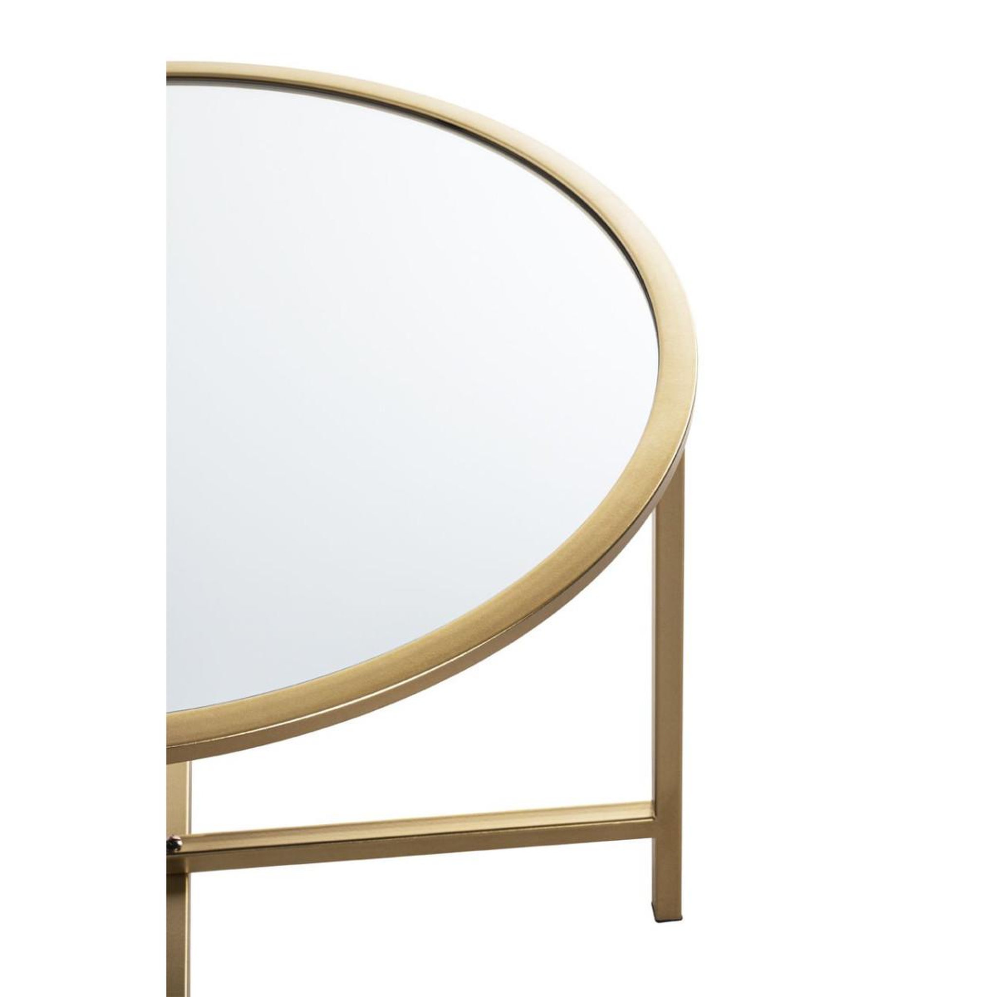 Voir la diapositive 4 : Paris Prix Table d'Appoint Design  Miroir  60cm Or