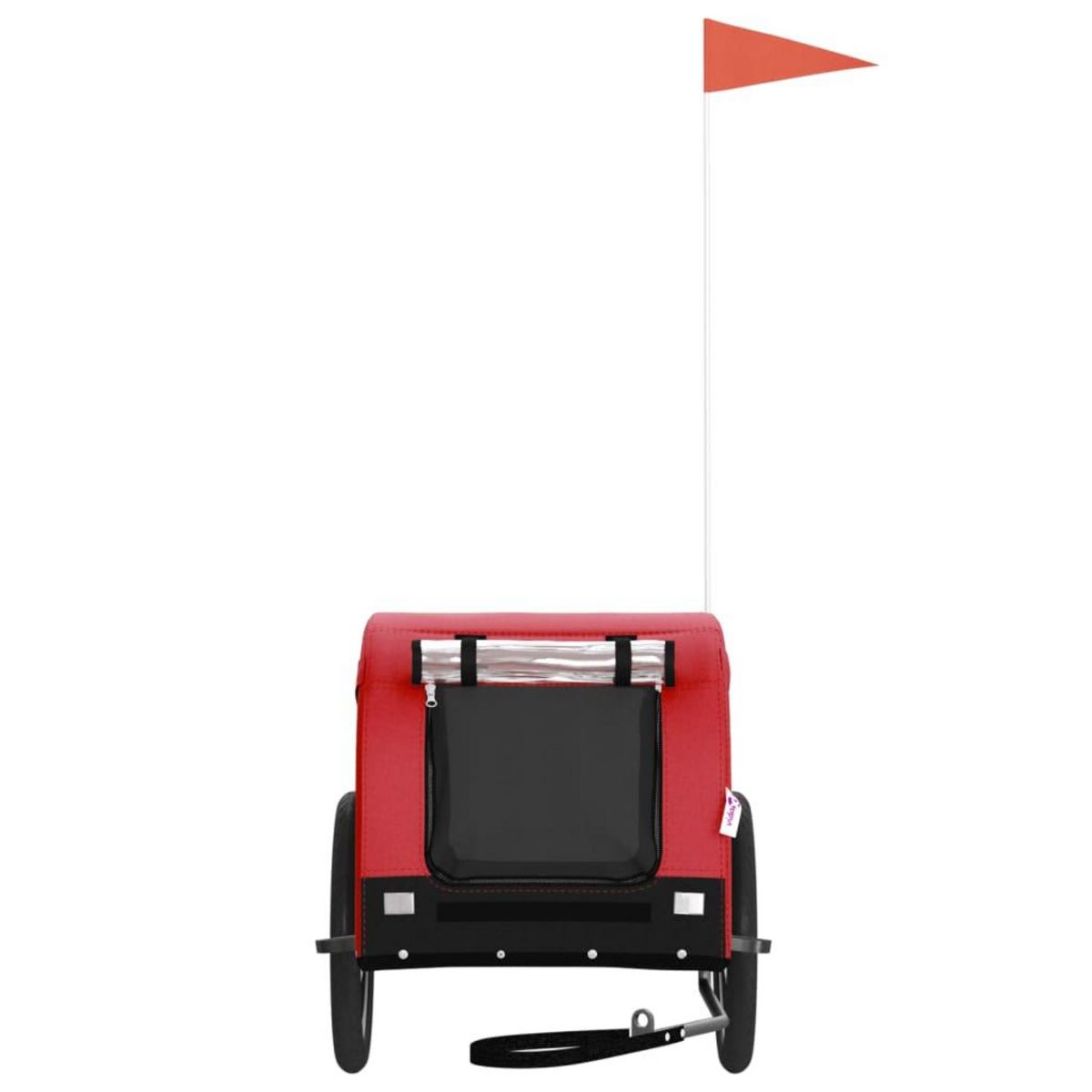VIDAXL Remorque de velo pour animaux de compagnie rouge et noir