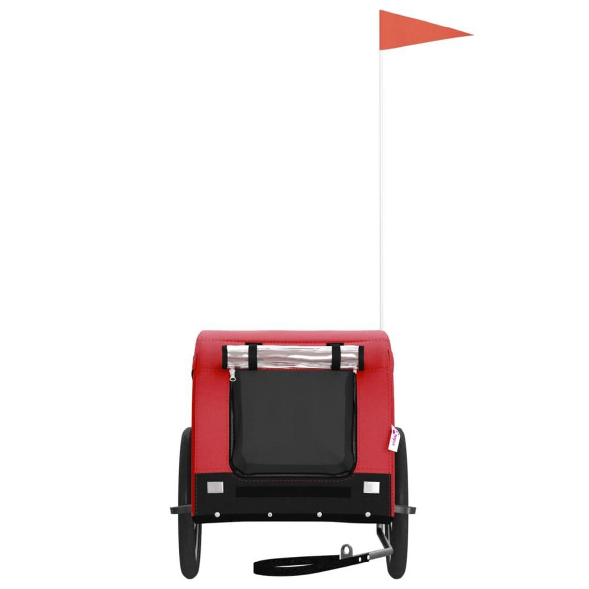 VIDAXL Remorque de velo pour animaux de compagnie rouge et noir