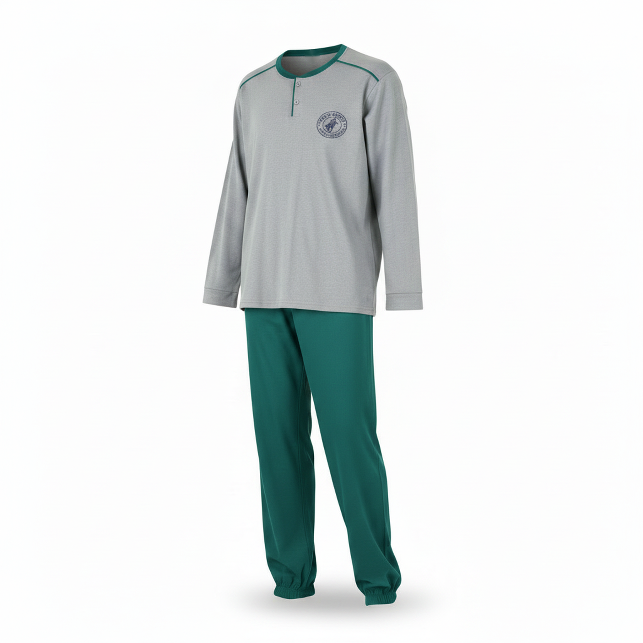Voir la diapositive 1 : OZABI Ozabi pyjama homme doublé polaire écusson brodé