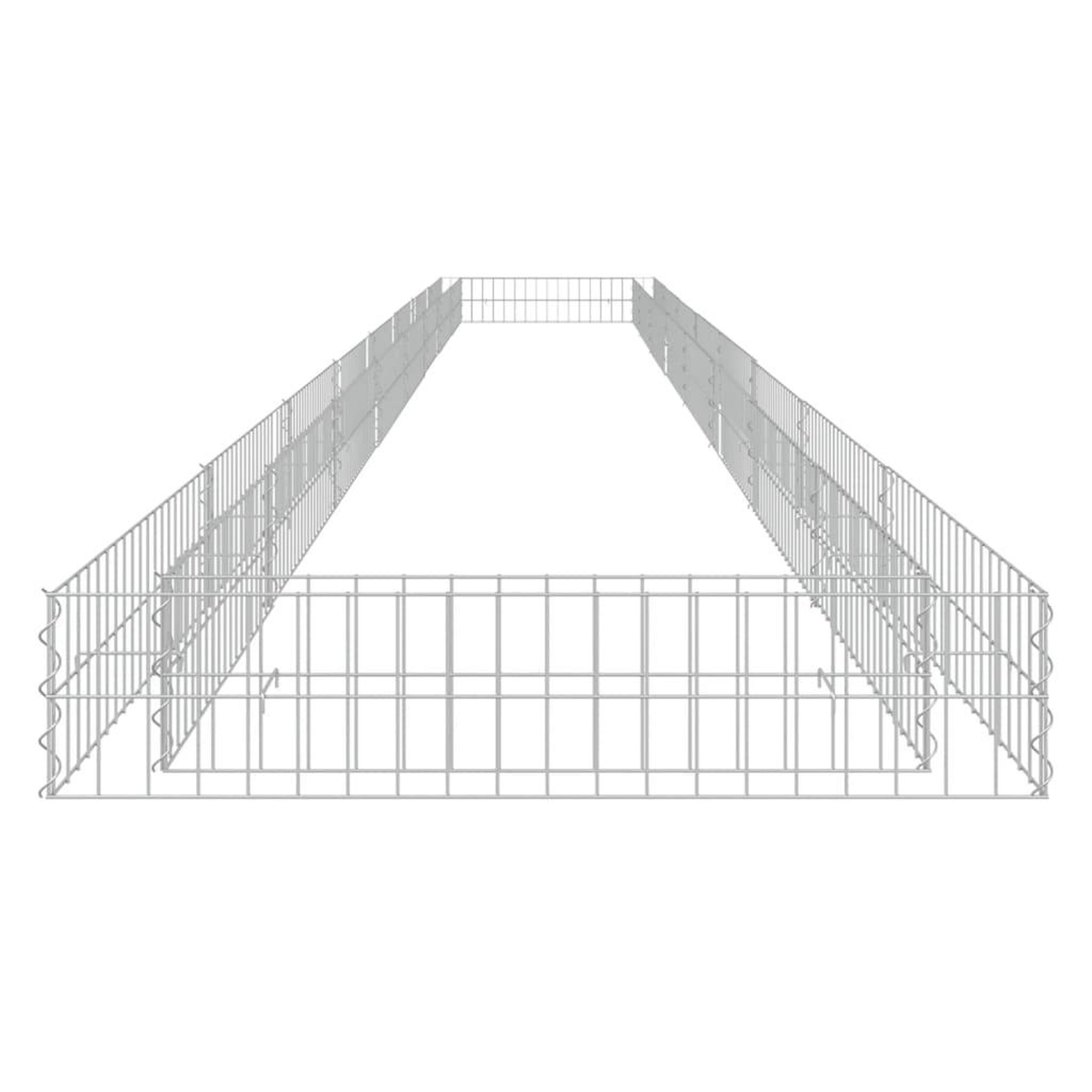 Voir la diapositive 4 : VIDAXL Lit sureleve a gabion Acier galvanise 800x100x20 cm
