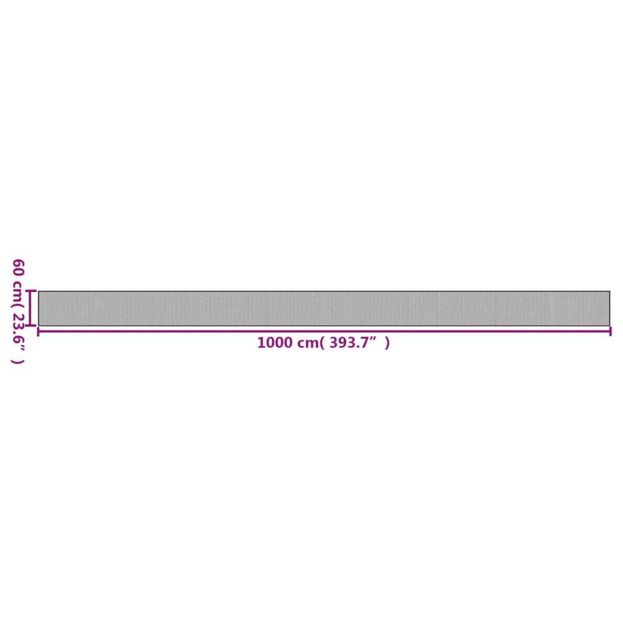 Voir la diapositive 6 : VIDAXL Tapis rectangulaire marron 60x1000 cm bambou