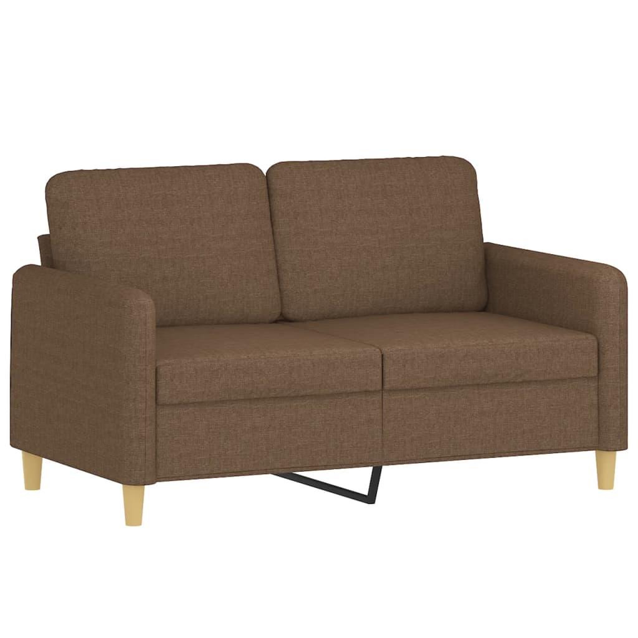 Voir la diapositive 3 : VIDAXL Ensemble de canapes 2 pcs avec coussins Marron Tissu