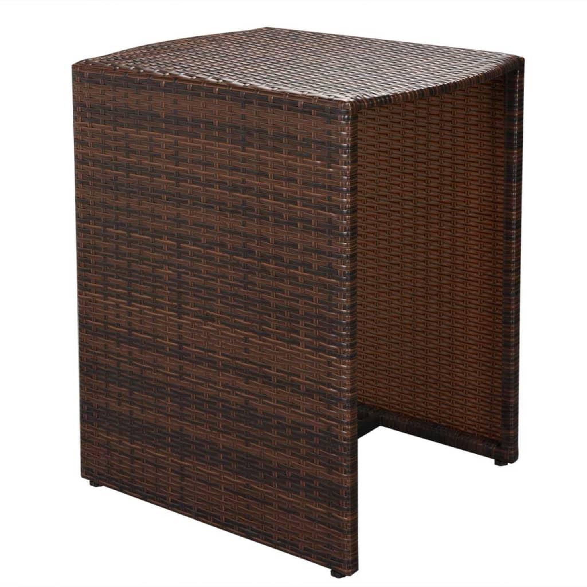 Voir la diapositive 5 : VIDAXL Ensemble de bistro 3 pcs avec coussins Resine tressee Marron