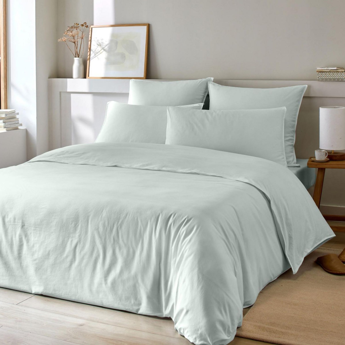 Home collection Parure housse de couette coton-bambou