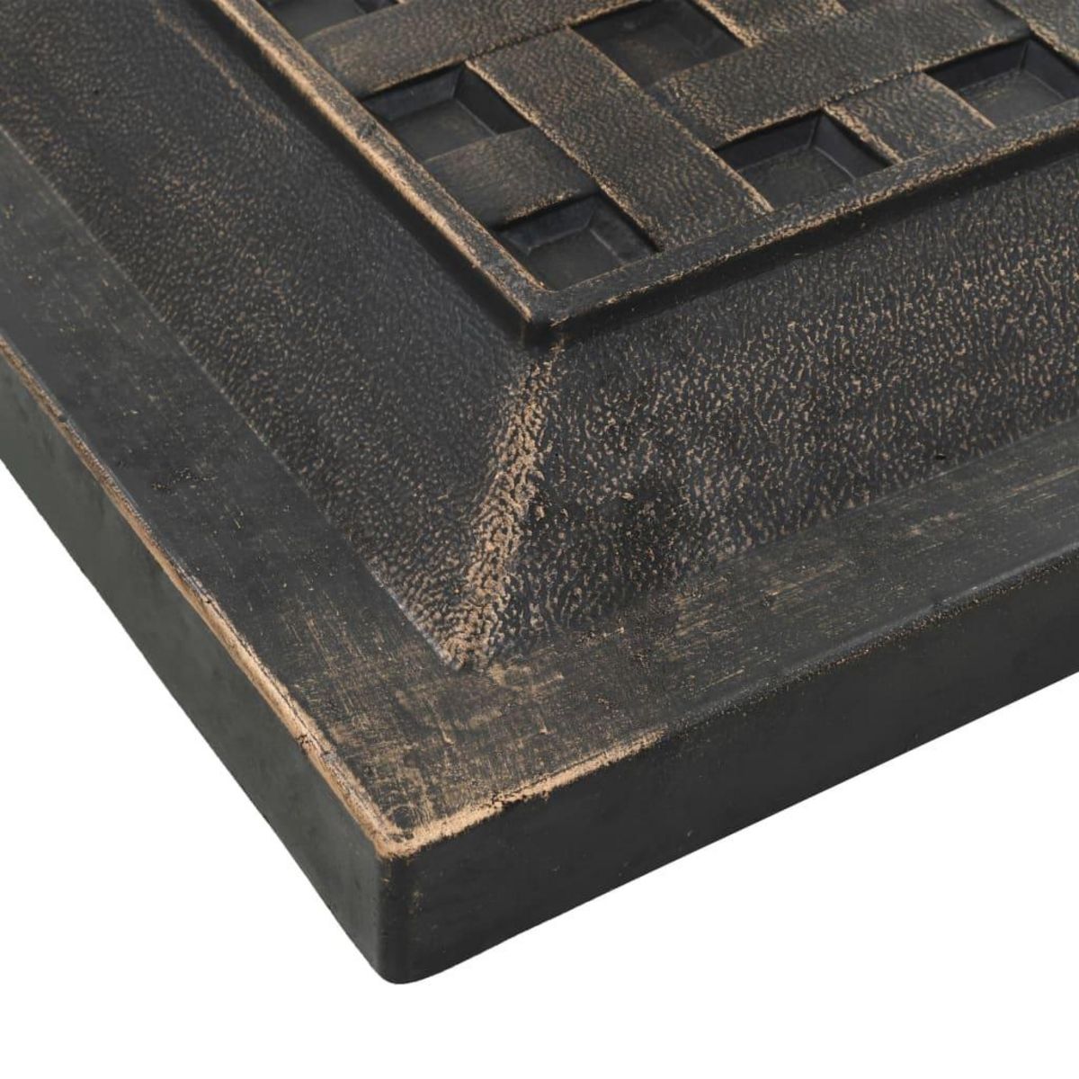 VIDAXL Socle carre de parasol Polyresine 12 kg Bronze