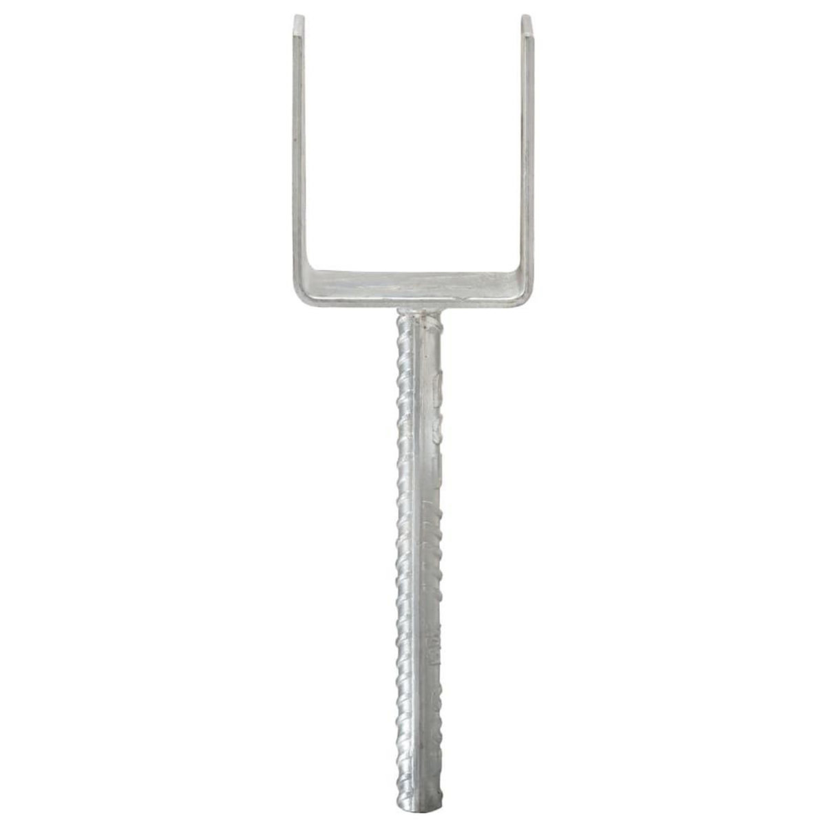 VIDAXL Piquets de cloture 6 pcs Argente 10x6x30 cm Acier galvanise