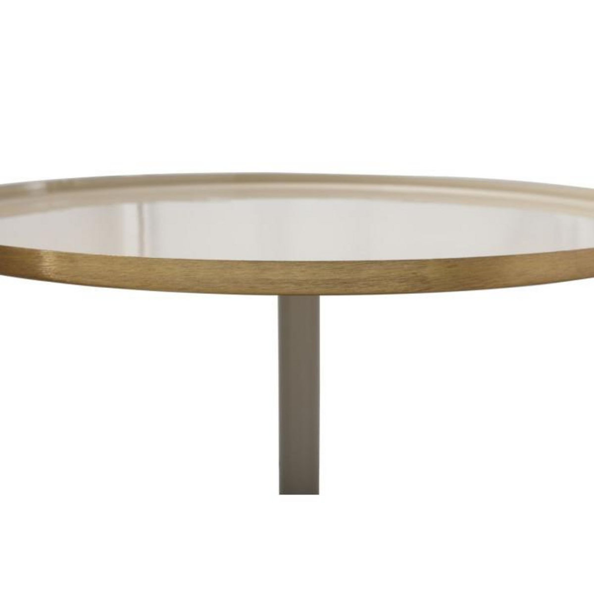 Paris Prix Table d'Appoint Design  Tami  51cm Ivoire & Taupe