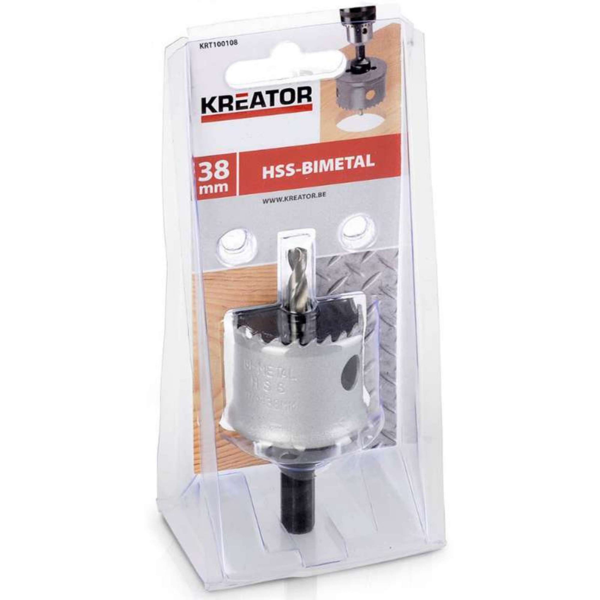 Voir la diapositive 2 :  Scie cloche bois et métal Kreator Ø 38 mm