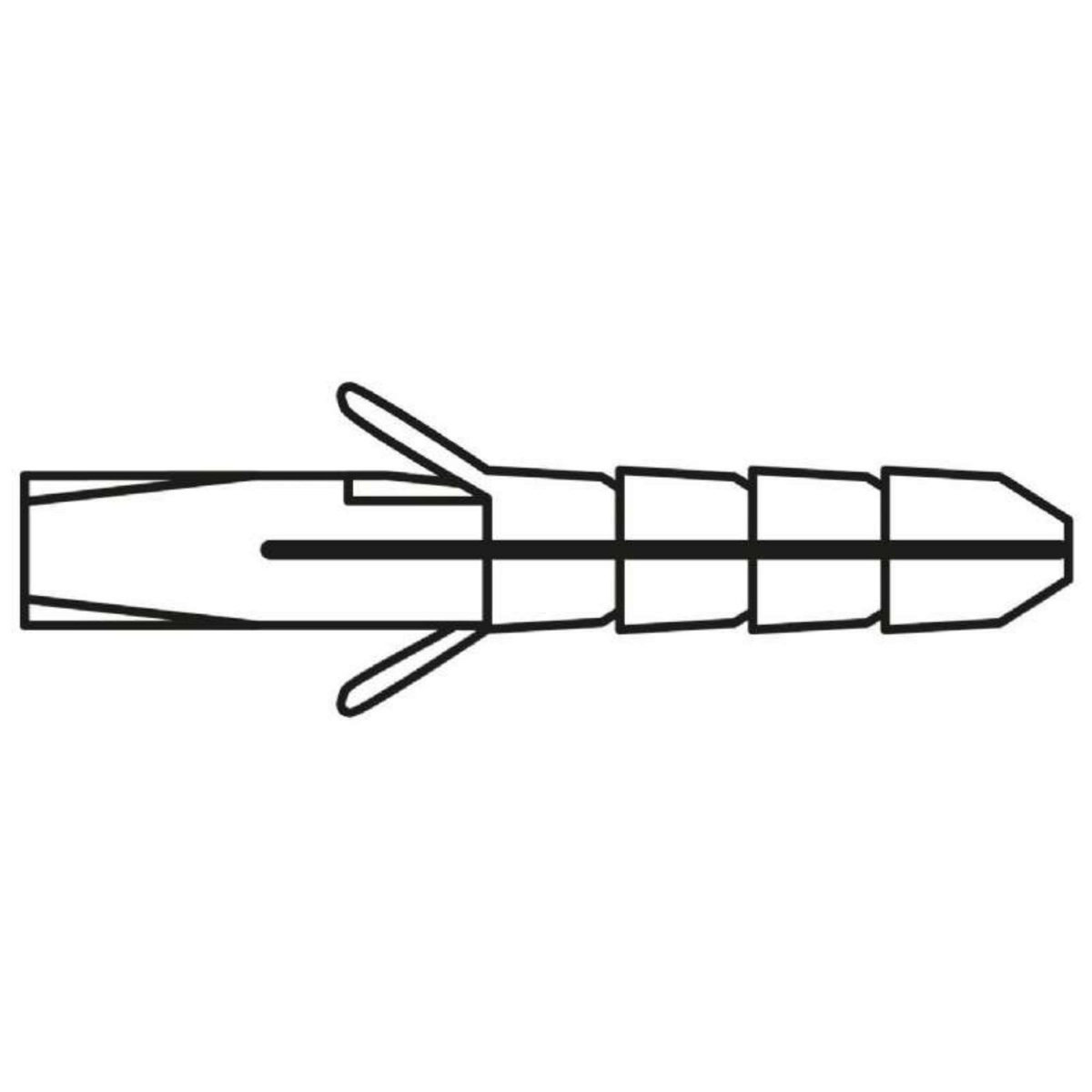  Cheville nylon matériaux plein Vissal Ø12 mm  lot de 6 chevilles