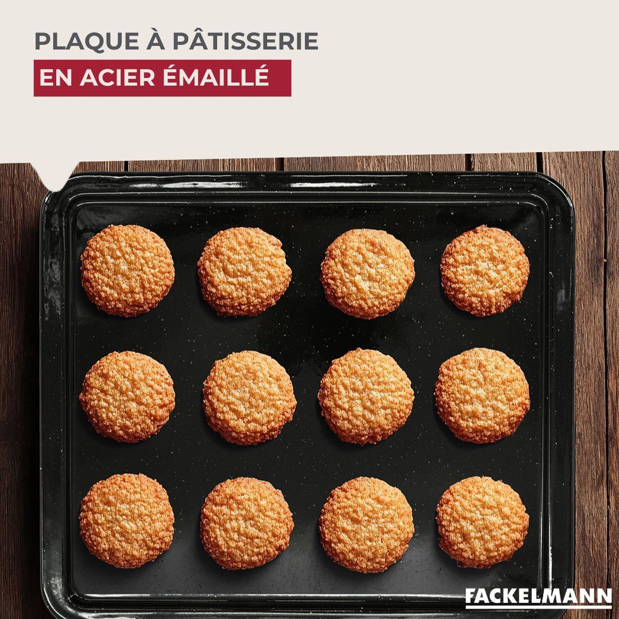 Voir la diapositive 2 : Fackelmann Plaque à pâtisserie émaillée 40 x 34 cm fackelmann