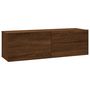Voir la diapositive 2 : VIDAXL Armoire murale TV Chene marron 100x30x30 cm Bois d'ingenierie
