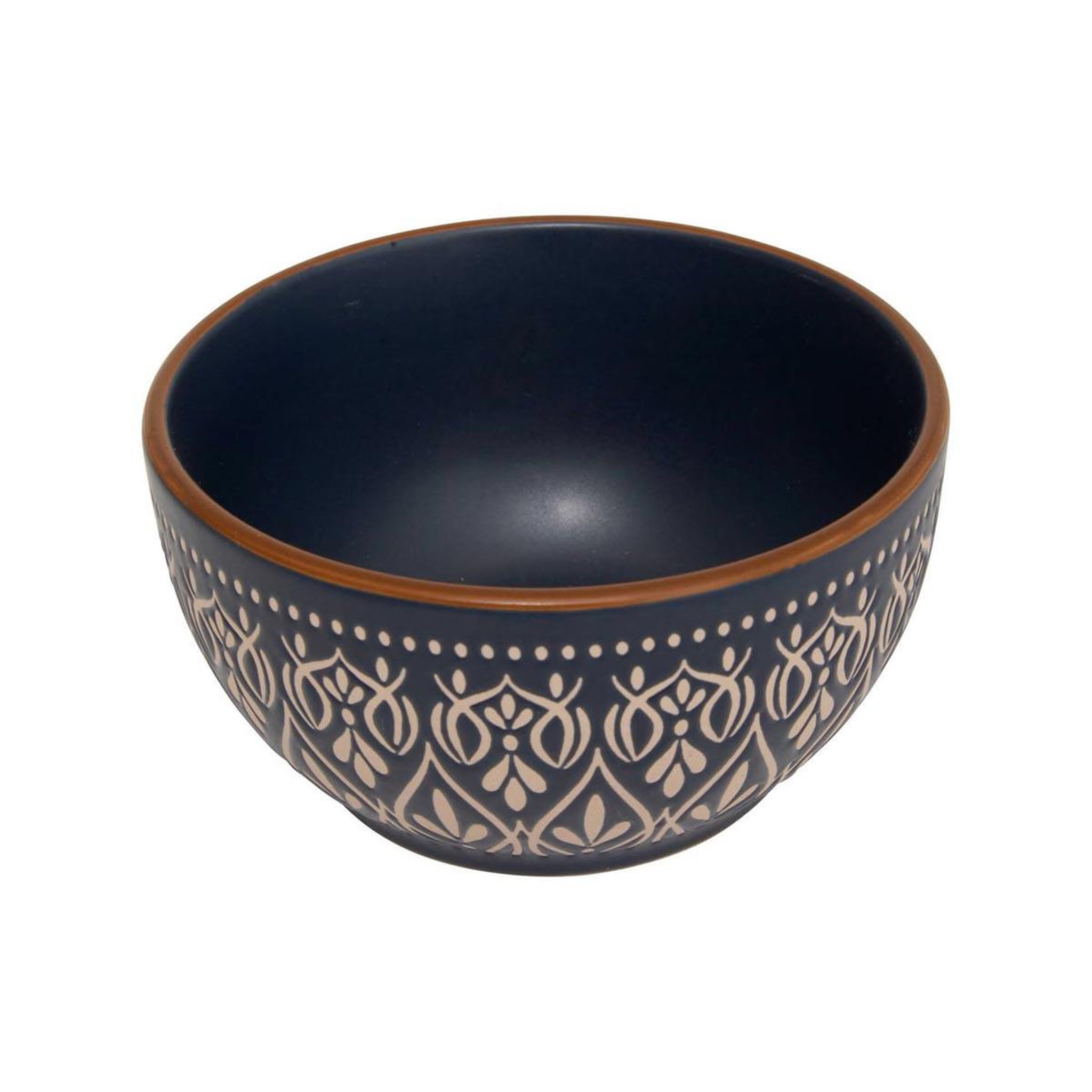 Voir la diapositive 2 : SECRET DE GOURMET Lot de 6 coupelles en céramique  inès  12cm bleu