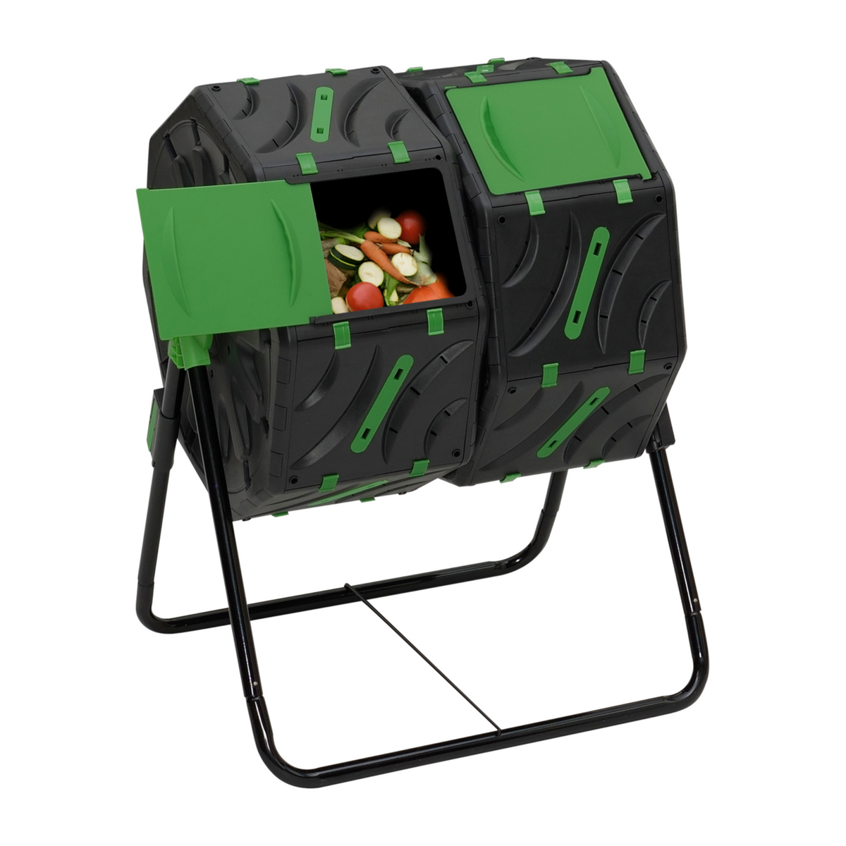 ID MARKET Bac de compostage rotatif double bac 140L