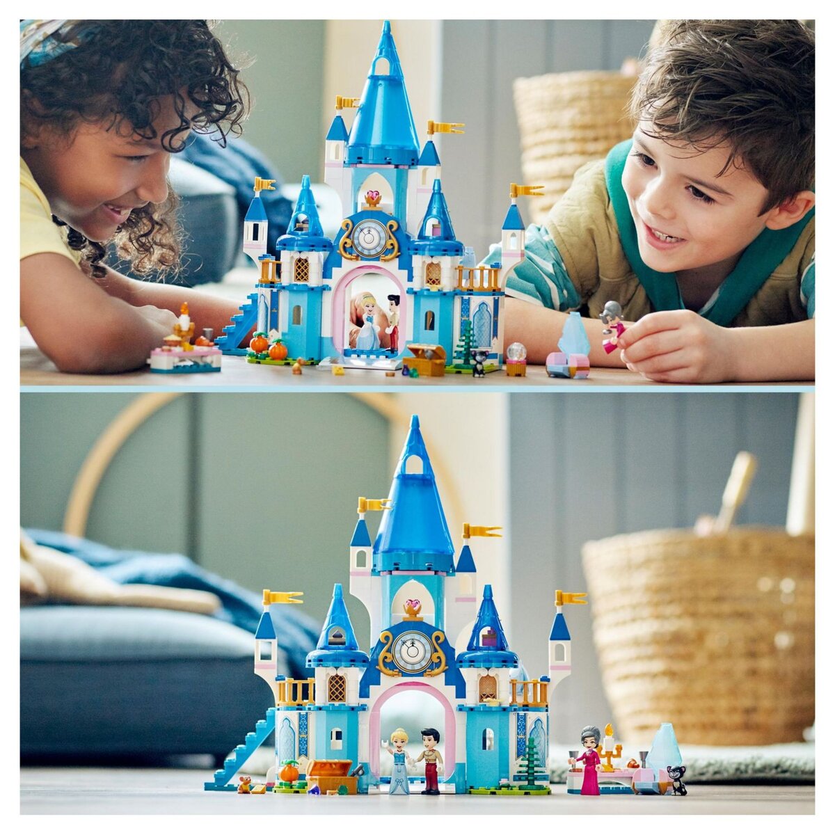 LEGO Disney 43206 Le château de Cendrillon et du prince charmant, Jouet dès 5 Ans