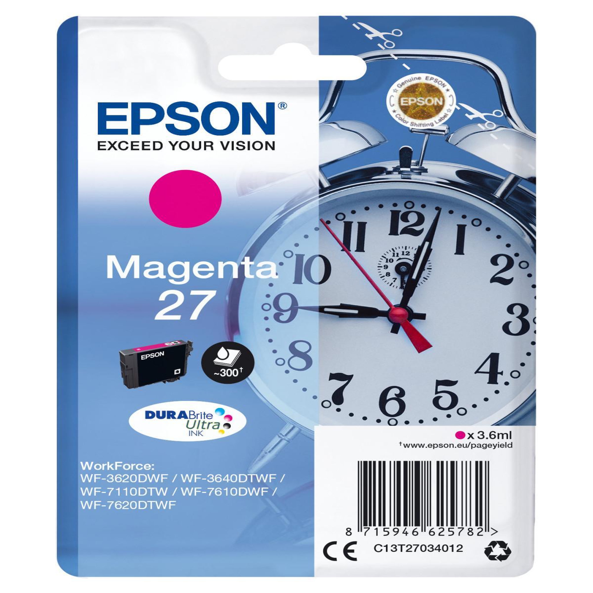Voir la diapositive 2 : Epson Cartouche imprimante EPSON C 13 T 27034012