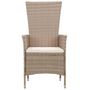 Voir la diapositive 5 : VIDAXL Chaises d'exterieur lot de 2 avec coussins Resine tressee Beige