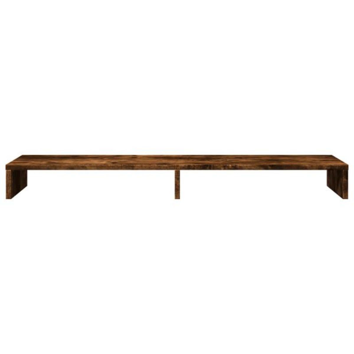 VIDAXL Support de moniteur chêne fumé 100x27x10 cm bois d ingénierie