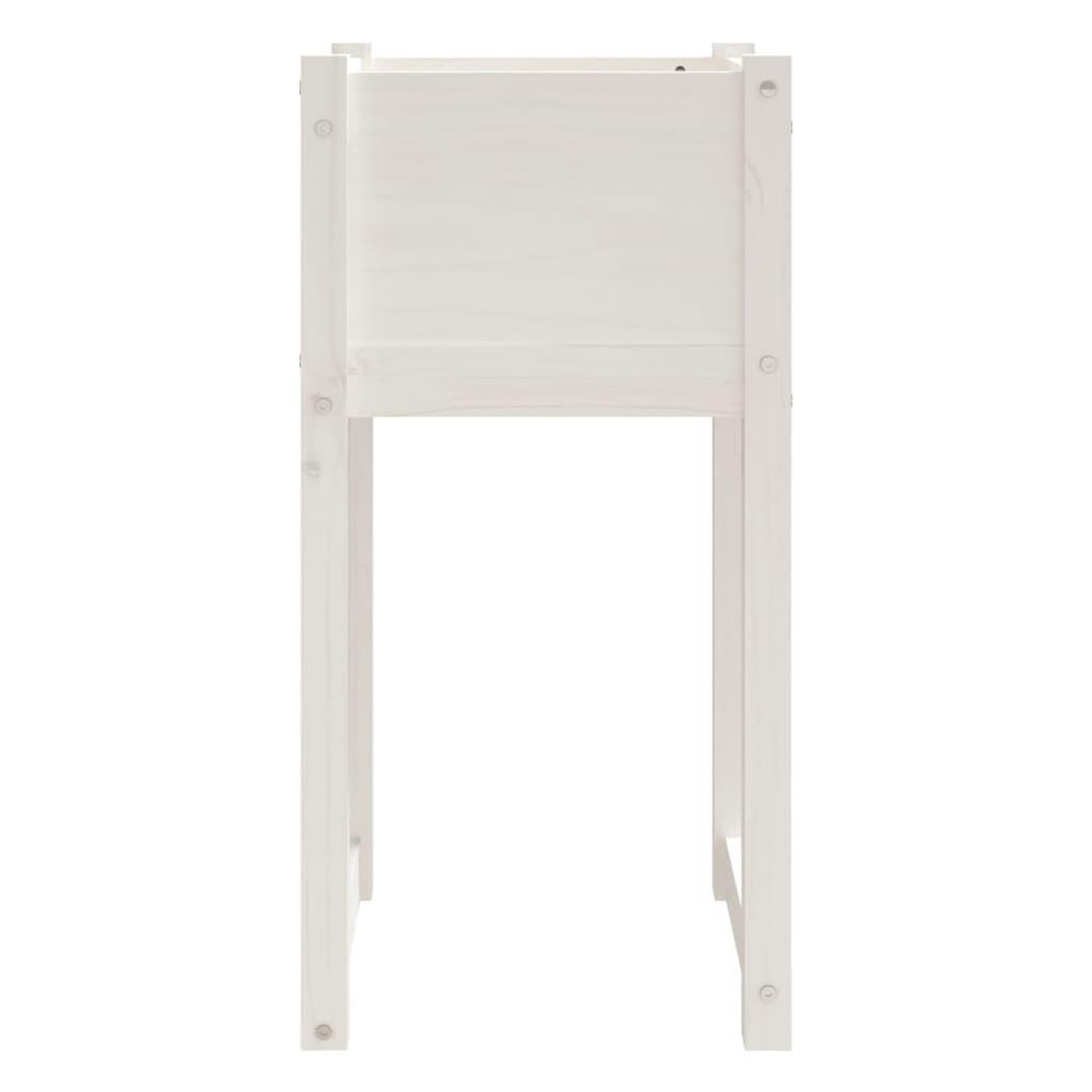 Voir la diapositive 4 : VIDAXL Jardiniere Blanc 40x40x81 cm Bois massif de pin