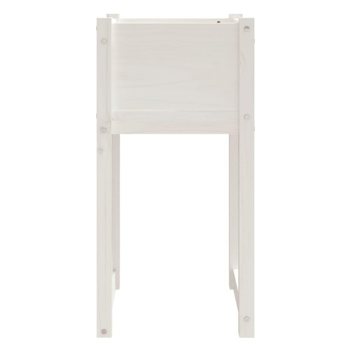 VIDAXL Jardiniere Blanc 40x40x81 cm Bois massif de pin