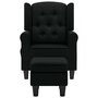 Voir la diapositive 3 : VIDAXL Fauteuil de massage avec repose-pied Noir Tissu