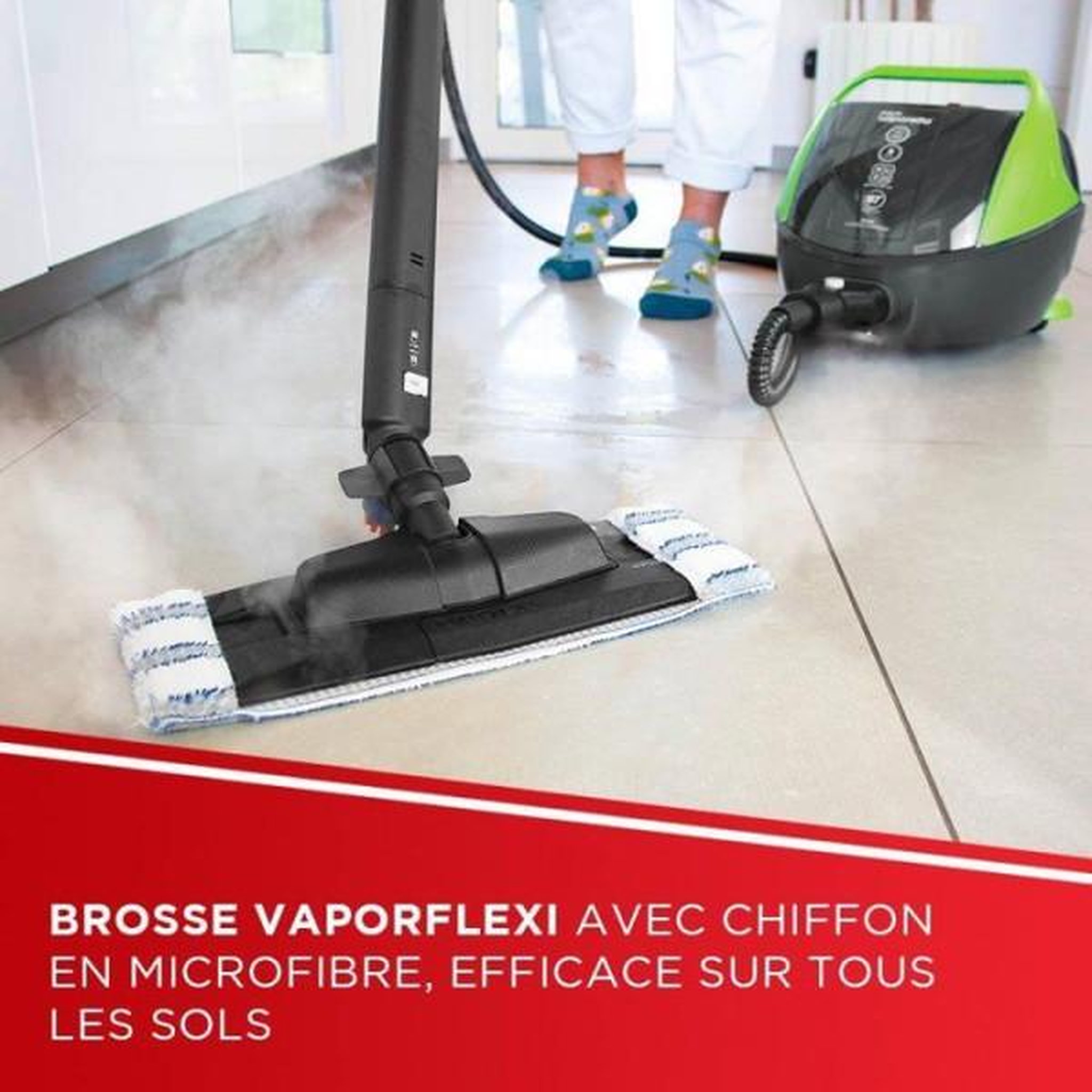 Voir la diapositive 4 : POLTI Nettoyeur vapeur Polti Vaporetto Pro 95 Turbo Flexi 1100 W Noir